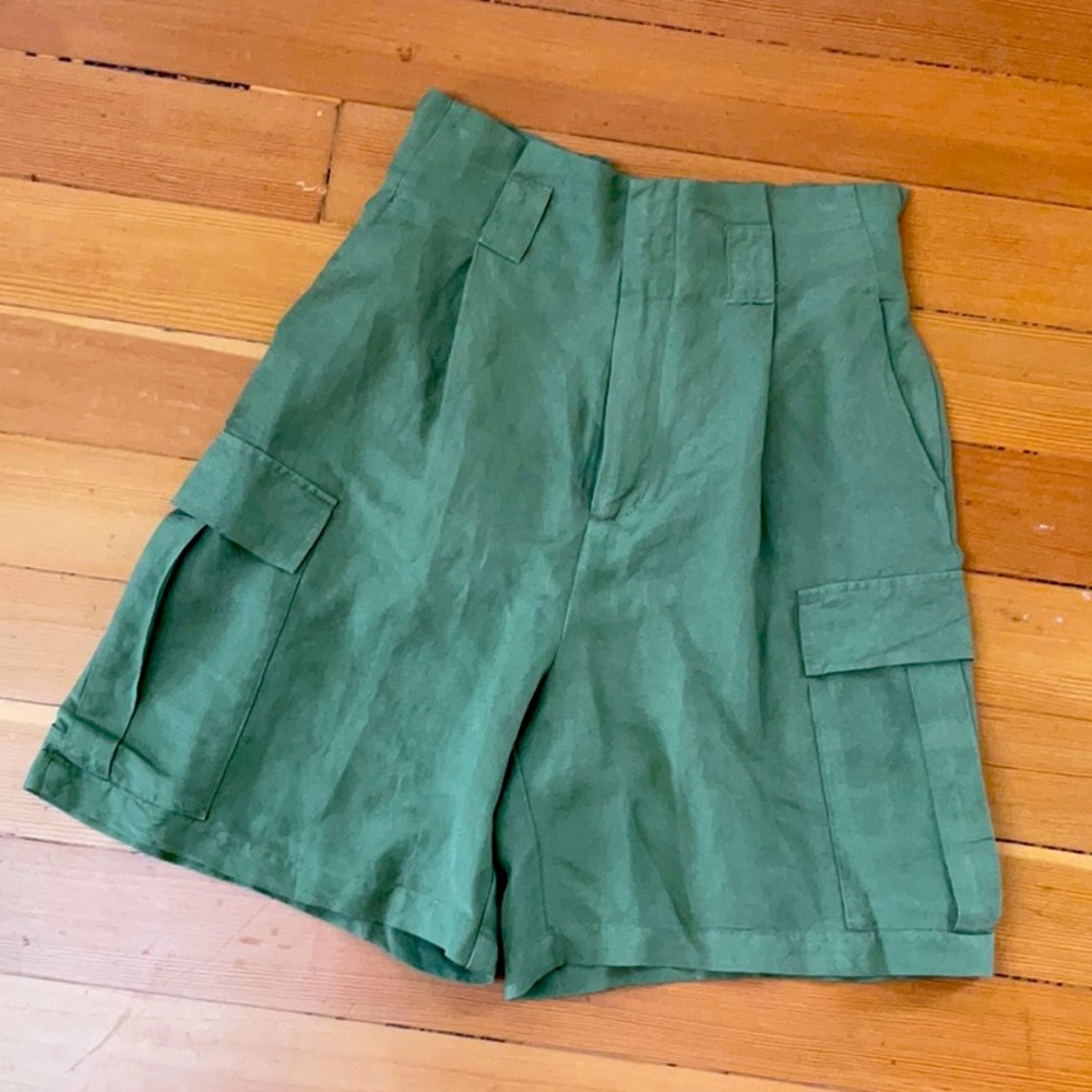 Linen Cargo Shorts